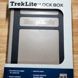 SnapSafe Treklite Gun Safe Lock Box with TSA Combination Lock - XL FDE or GRAY