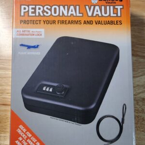 Bulldog Vaults - Personal Safe (w/ Steel Combination Lock & Security Cable)